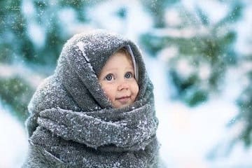 العناية بالطفل فى الشتاء